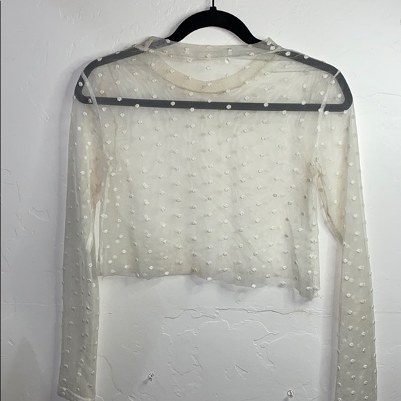 Long sleeve sheer top - Picture 2 of 3